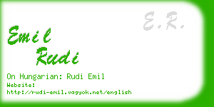 emil rudi business card